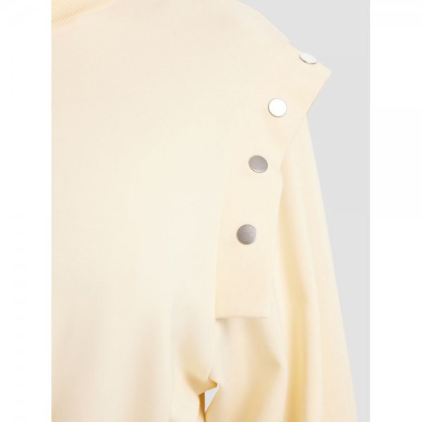 Shoulder Button Knit Sweatshirt